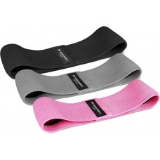 3 elastische Mini-B&auml;nder aus Stoff f&uuml;r Yoga, Crossfit und Fitness - Mehrfarbig