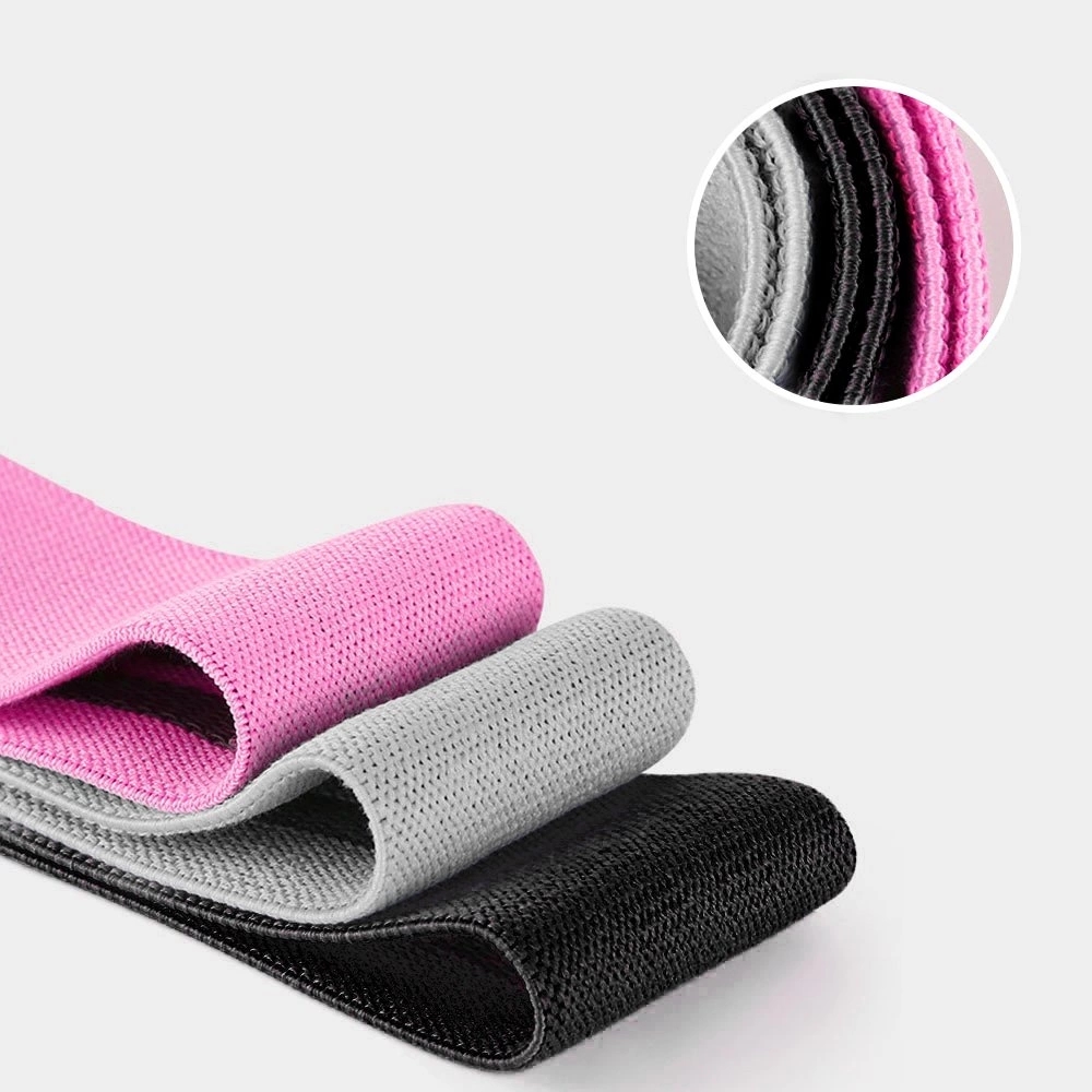 3 elastische Mini-B&auml;nder aus Stoff f&uuml;r Yoga, Crossfit und Fitness - Mehrfarbig