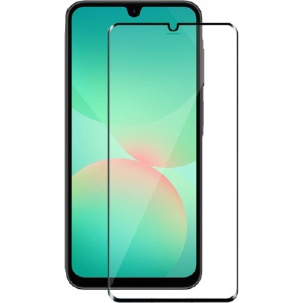 3D Tempered Glass Samsung Galaxy A26 - Full Screen Display Schutzglas mit schwarzem Rahmen