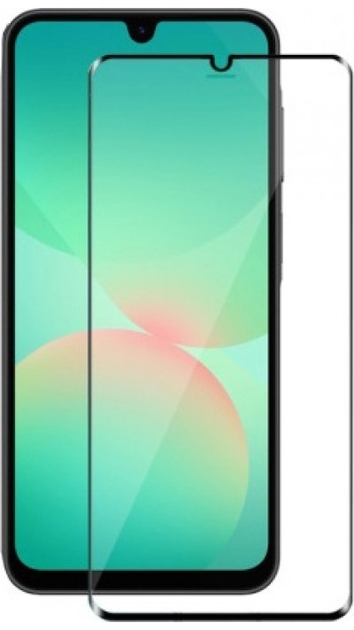 3D Tempered Glass Samsung Galaxy A26 - Full Screen Display Schutzglas mit schwarzem Rahmen