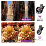 APEXEL Smartphone Kamera Objektiv Aufsatz 2 in 1 Ultra Weitwinkel 0.45x Objektiv & Super Makro Linse