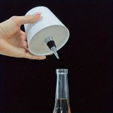 Design LED Lampenschirm f&uuml;r universell anpassbare Flasche - Weiss
