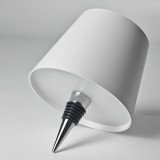 Design LED Lampenschirm f&uuml;r universell anpassbare Flasche - Weiss