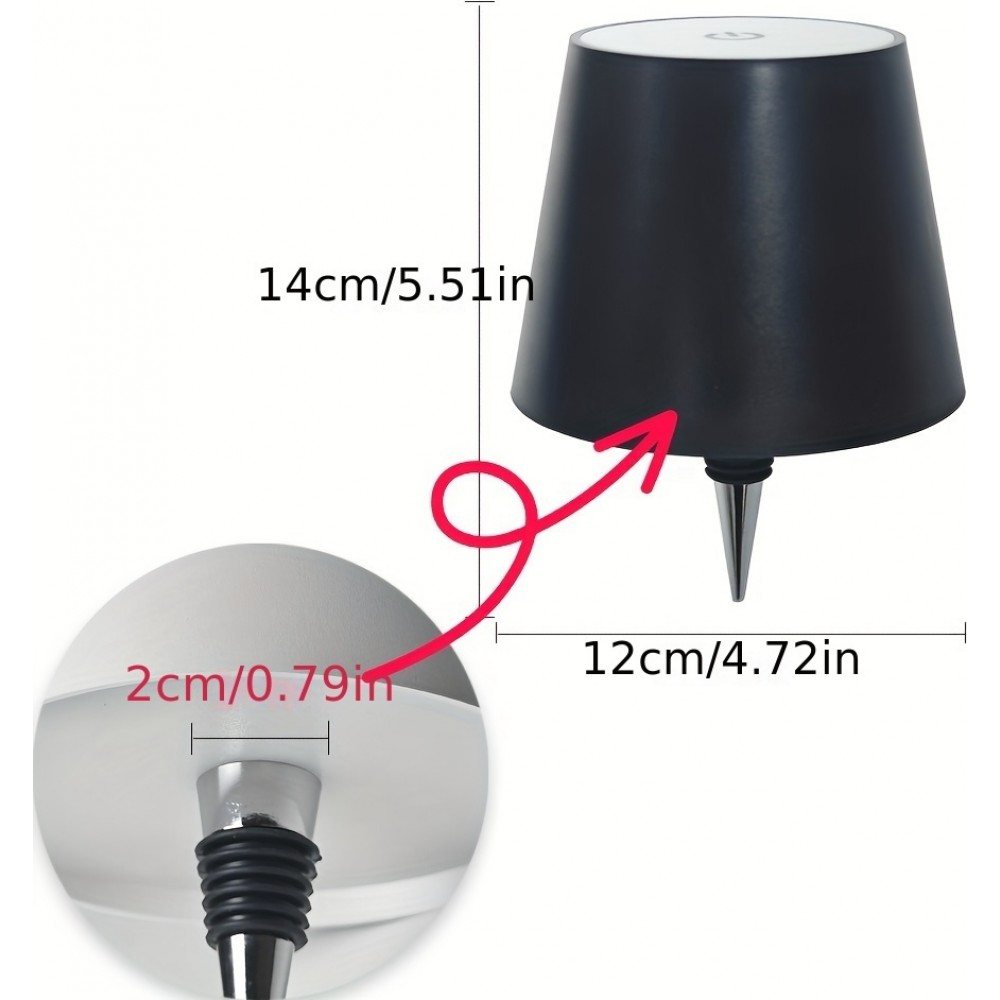 Moderne USB Tischlampe Touch Steuerung 3 Farbtemperaturen Dimmbar Pagoden Schirm Metall Kunststoff