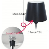 Moderne USB Tischlampe Touch Steuerung 3 Farbtemperaturen Dimmbar Pagoden Schirm Metall Kunststoff