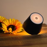 Moderne USB Tischlampe Touch Steuerung 3 Farbtemperaturen Dimmbar Pagoden Schirm Metall Kunststoff