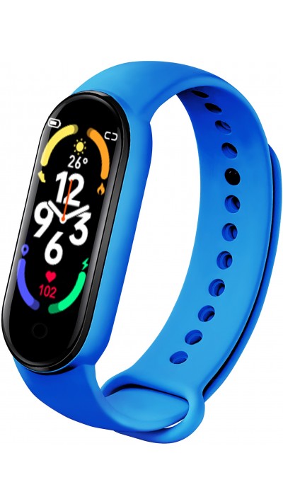 Active Fitness Tracker M7 - Intelligentes Sportarmband Smart Watch Bluetooth - Blau elektrisch