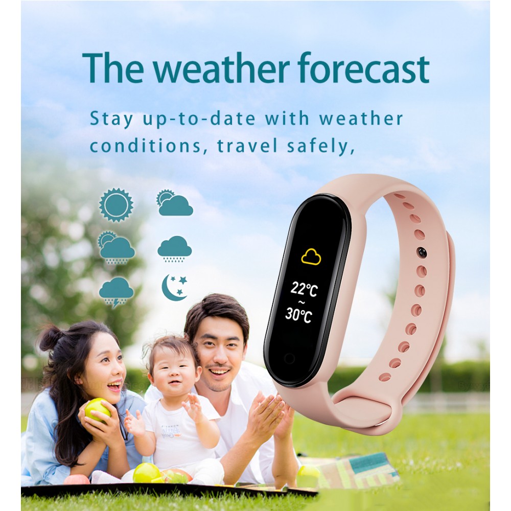 Active Fitness Tracker M7 - Intelligentes Sportarmband Smart Watch Bluetooth - Schwarz