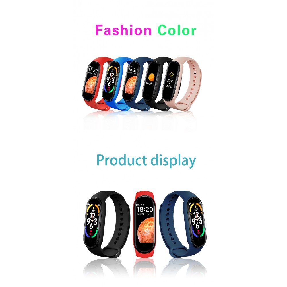 Active Fitness Tracker M7 - Intelligentes Sportarmband Smart Watch Bluetooth - Schwarz