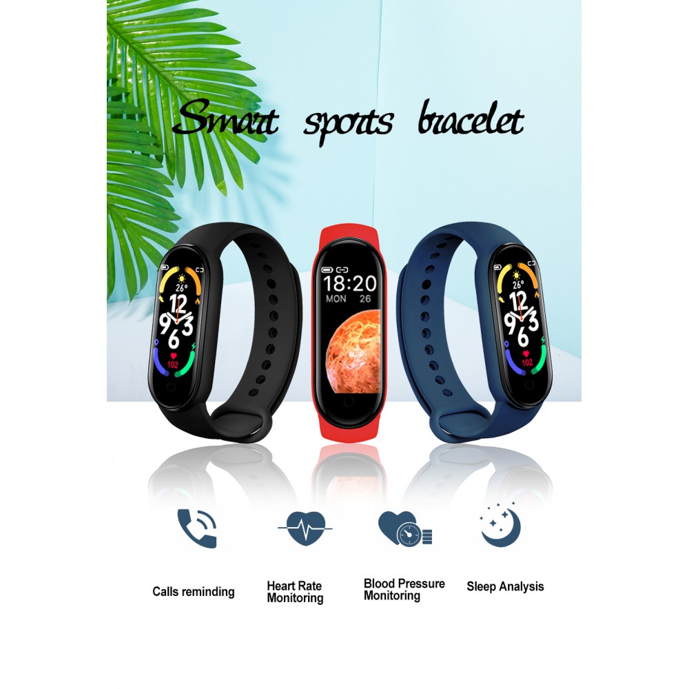 Active Fitness Tracker M7 - Intelligentes Sportarmband Smart Watch Bluetooth - Schwarz