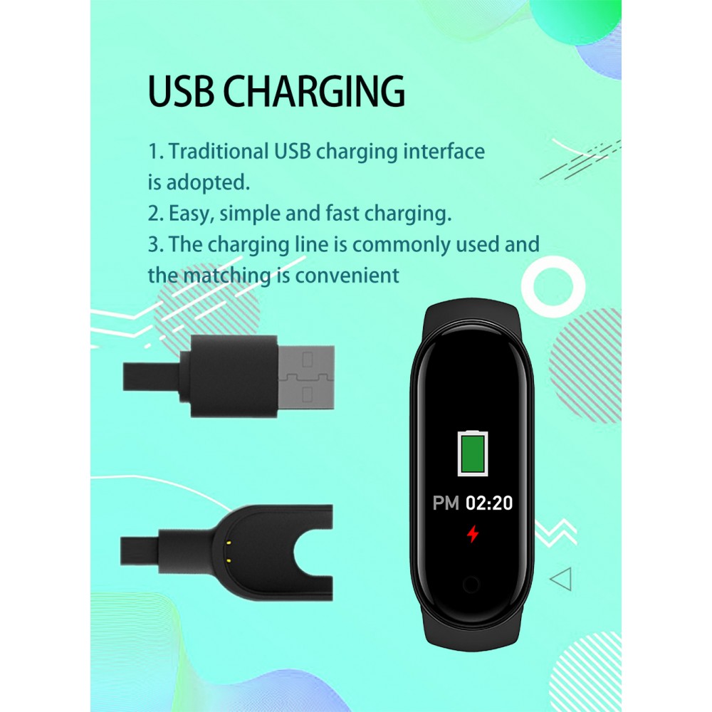 Active Fitness Tracker M7 - Intelligentes Sportarmband Smart Watch Bluetooth - Rot