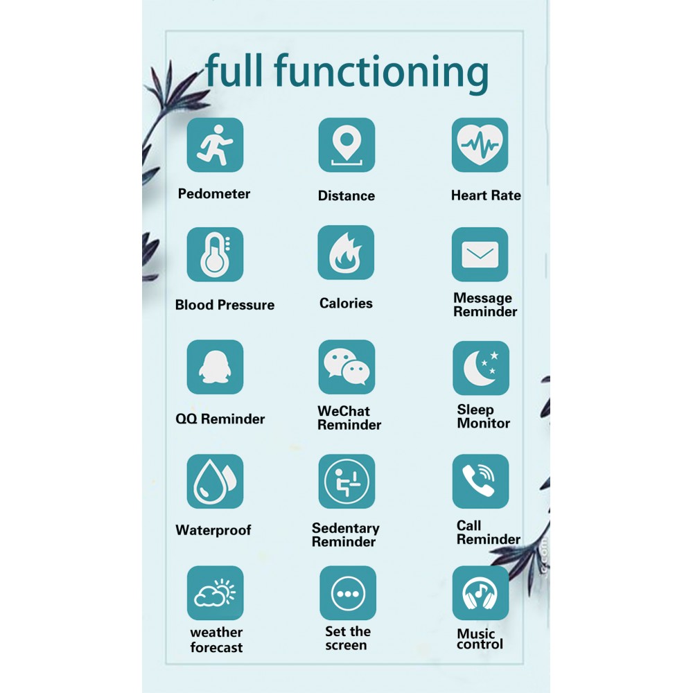 Active Fitness Tracker M7 - Intelligentes Sportarmband Smart Watch Bluetooth - Rot