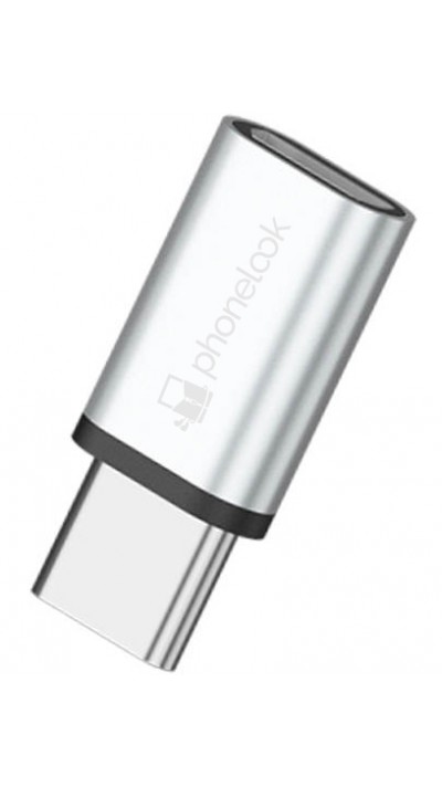 Adapter Lightning (eingang) zu USB-C für iPhone 15 - PhoneLook - Silber