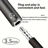 2-in-1-Audioadapter USB-C auf 3,5-mm-Klinke AUX + USB-C 30W Fast Charge - Schwarz