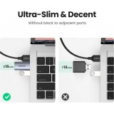 Ugreen CM383 Audioadapter 3,5mm Klinke zu USB-C Adapter für Kopfhörer und Lautsprecher - Grau