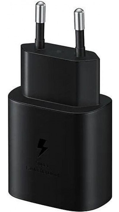 Adapter Ladegerät Samsung Fast Charging USB-C Sektor Schweiz 25W PD - Schwarz