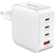 Ladegerät Netzstecker 100W GaN 3x USB-C und 1x USB-A (Power Delivery) - PhoneLook - Weiss