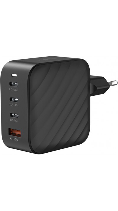 Ladegerät Netzstecker 120W GaN 3x USB-C und 1x USB-A (Power Delivery) - PhoneLook - Schwarz