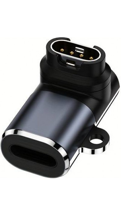 Adaptateur chargeur universel pour montre Garmin avec prise USB-C  - Noir