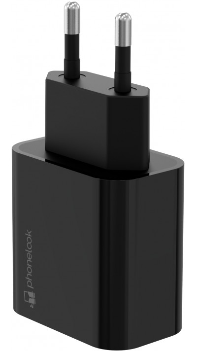 USB-C Power Netzadapter 20W - Ladestecker Fast Charge - PhoneLook - Schwarz