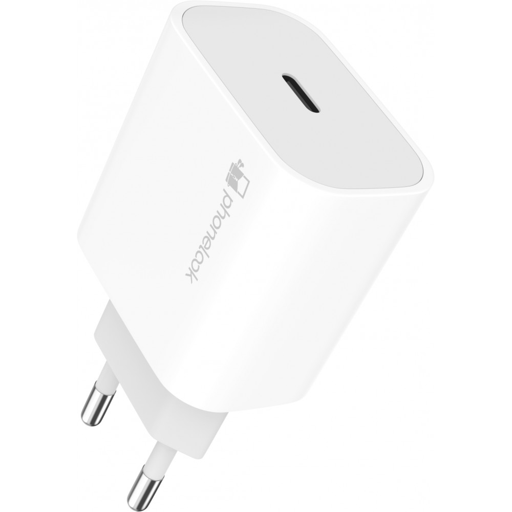 USB-C Power Netzadapter 20W - Ladestecker Fast Charge - PhoneLook - Weiss