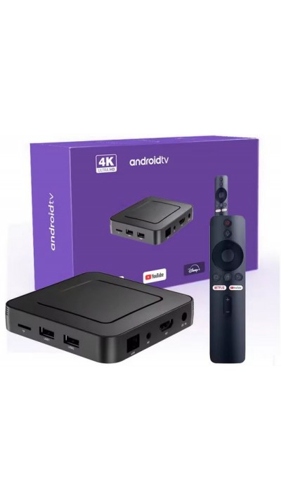 Android TV Multimedia 4K Ultra HD Streaming Box Z6 HDR 64Bit CPU Google Assistant - Schwarz
