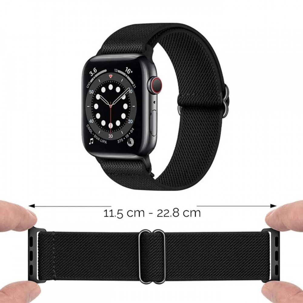Apple Watch 44/45/46/49 mm - Sportliches elastisches Nylonband, weich, waschbar - Rot und grün