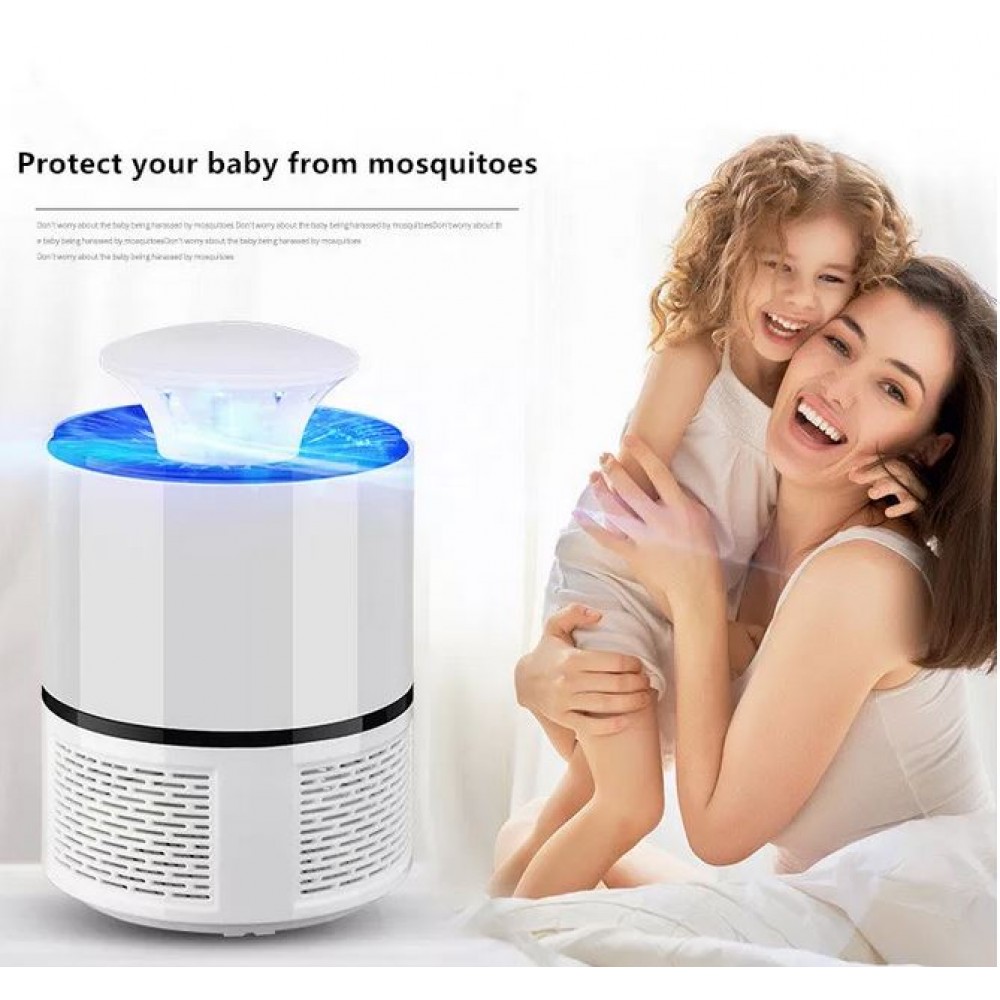 Mückenfänger USB Lampe High-Tech mit anziehendem LED Lichtwellen im Nanobereich  - Weiss
