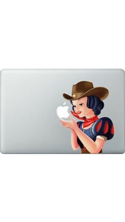 MacBook Aufkleber - Cowboy Snow White