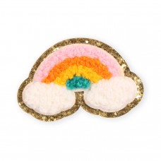 Sticker Aufkleber für Handy/Tablet/Computer 3D gestickt - Regenbogen sanf