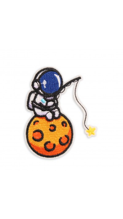Sticker Aufkleber für Handy/Tablet/Computer 3D gestickt - Astronaut auf Mond