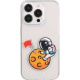 Sticker Aufkleber für Handy/Tablet/Computer 3D gestickt - Astronaut climbing moon