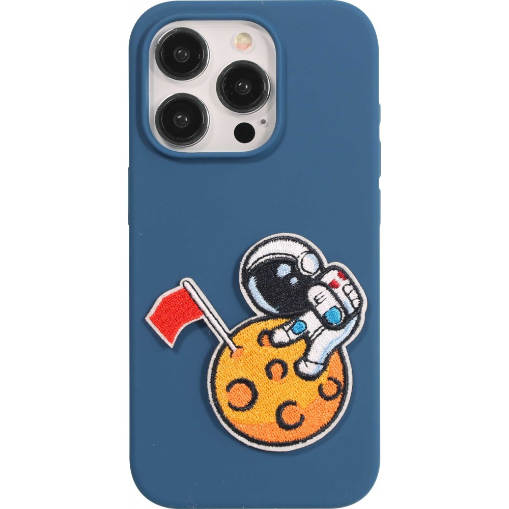 Sticker Aufkleber für Handy/Tablet/Computer 3D gestickt - Astronaut climbing moon