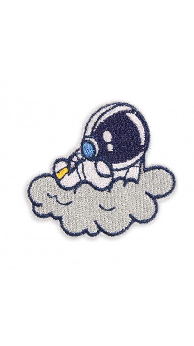 Sticker Aufkleber für Handy/Tablet/Computer 3D gestickt - Astronaut on cloud