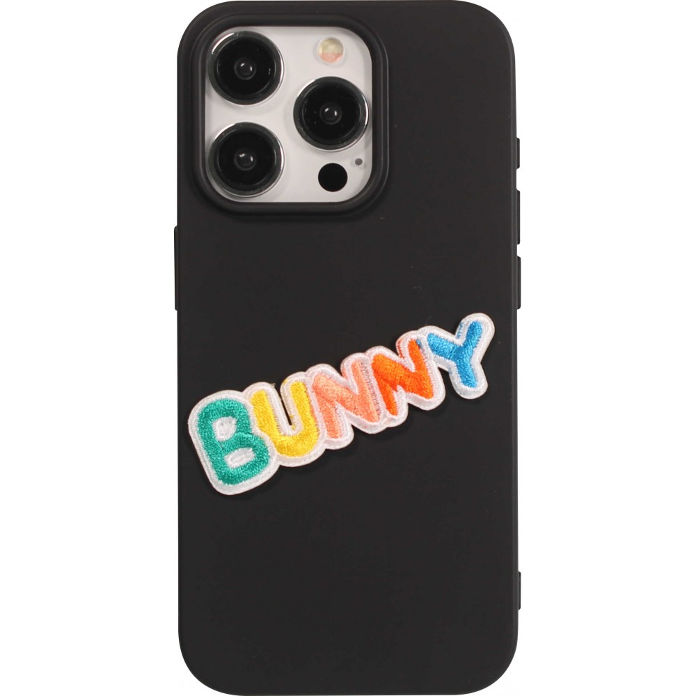 Sticker Aufkleber für Handy/Tablet/Computer 3D gestickt - BUNNY Regenbogen