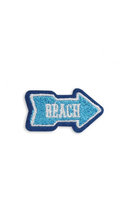 Autocollant sticker pour t&eacute;l&eacute;phone/tablette/ordinateur brod&eacute; en 3D - Beach Arrow Blue