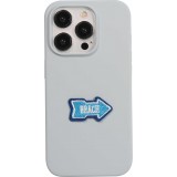 Sticker Aufkleber für Handy/Tablet/Computer 3D gestickt - Beach Arrow Blue