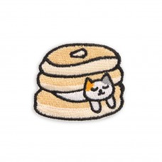 Sticker Aufkleber für Handy/Tablet/Computer 3D gestickt - Cat in pancakes