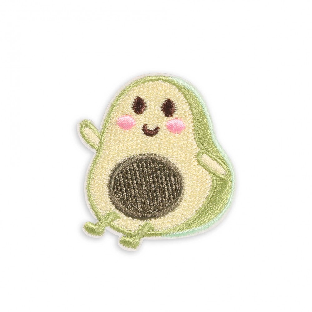Sticker Aufkleber für Handy/Tablet/Computer 3D gestickt - Happy Avocado