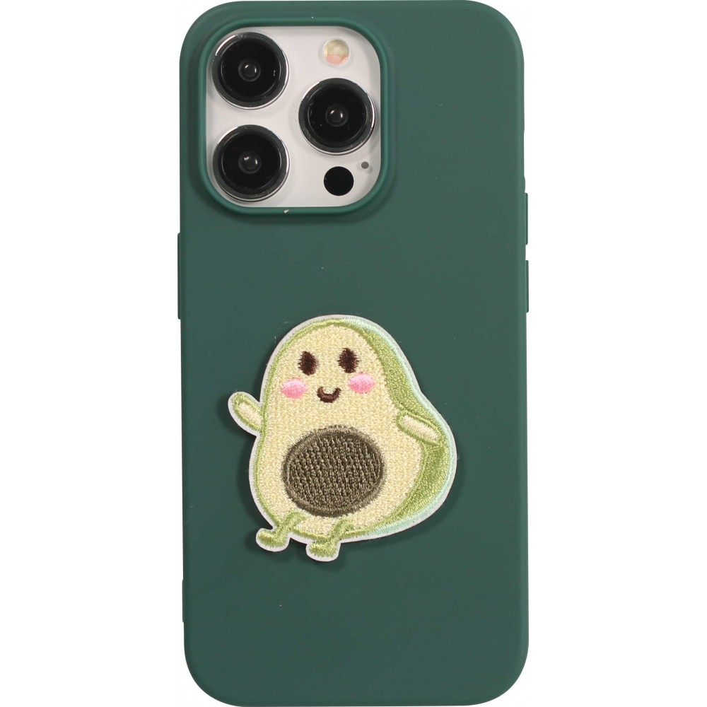 Sticker Aufkleber für Handy/Tablet/Computer 3D gestickt - Happy Avocado