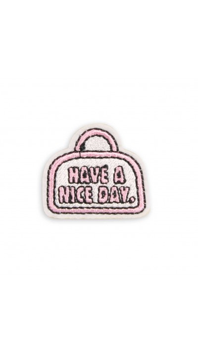 Sticker Aufkleber für Handy/Tablet/Computer 3D gestickt - Have a nice day Tasche