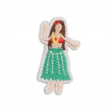 Sticker Aufkleber für Handy/Tablet/Computer 3D gestickt - Hawaiian Dancer Girl