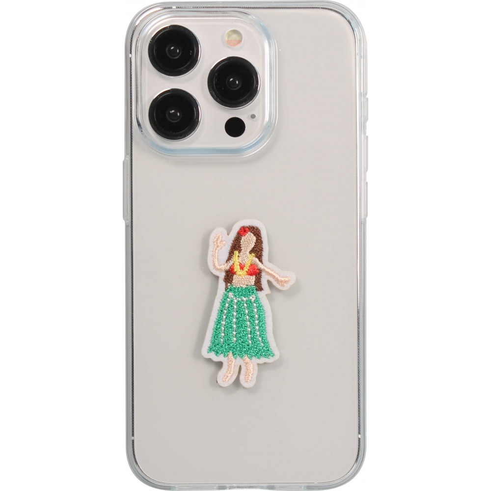 Sticker Aufkleber für Handy/Tablet/Computer 3D gestickt - Hawaiian Dancer Girl