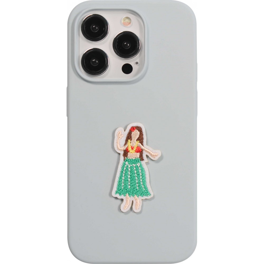 Sticker Aufkleber für Handy/Tablet/Computer 3D gestickt - Hawaiian Dancer Girl