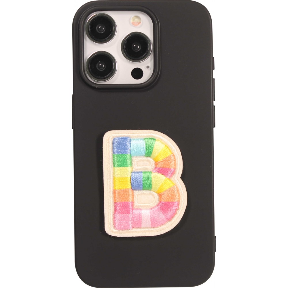 Sticker Aufkleber für Handy/Tablet/Computer 3D gestickt - Lettre B