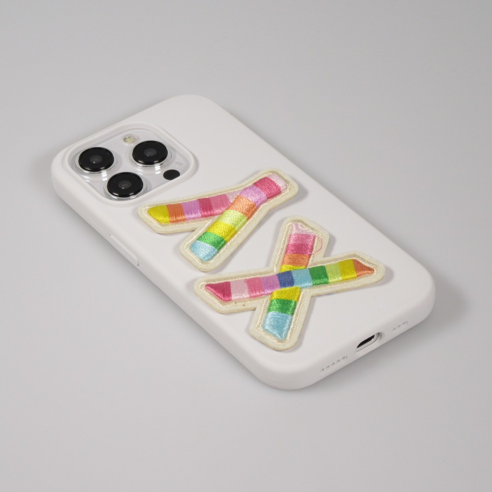 Sticker Aufkleber für Handy/Tablet/Computer 3D gestickt - Lettre D