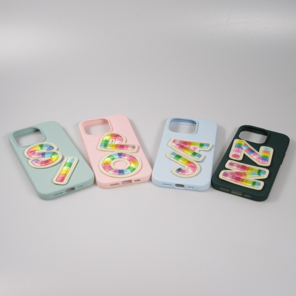 Sticker Aufkleber für Handy/Tablet/Computer 3D gestickt - Lettre F