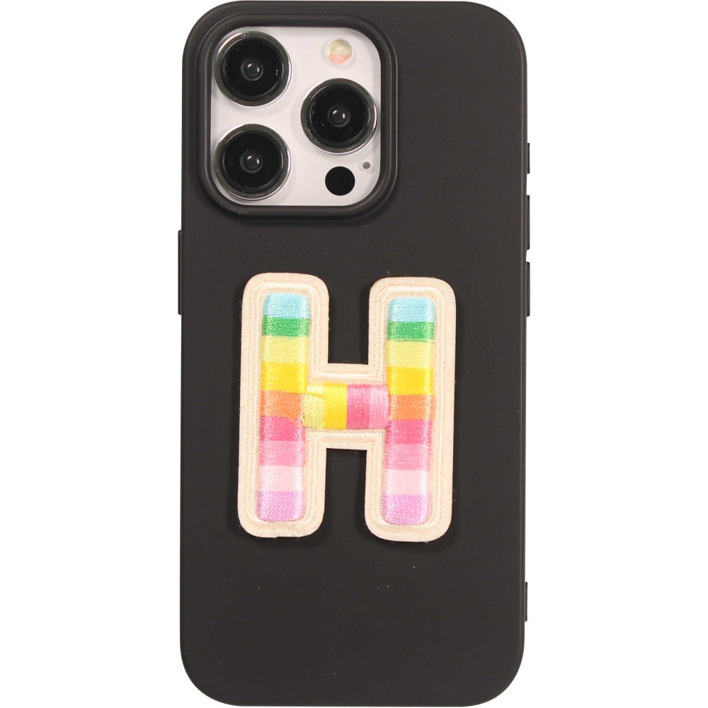 Sticker Aufkleber für Handy/Tablet/Computer 3D gestickt - Lettre H