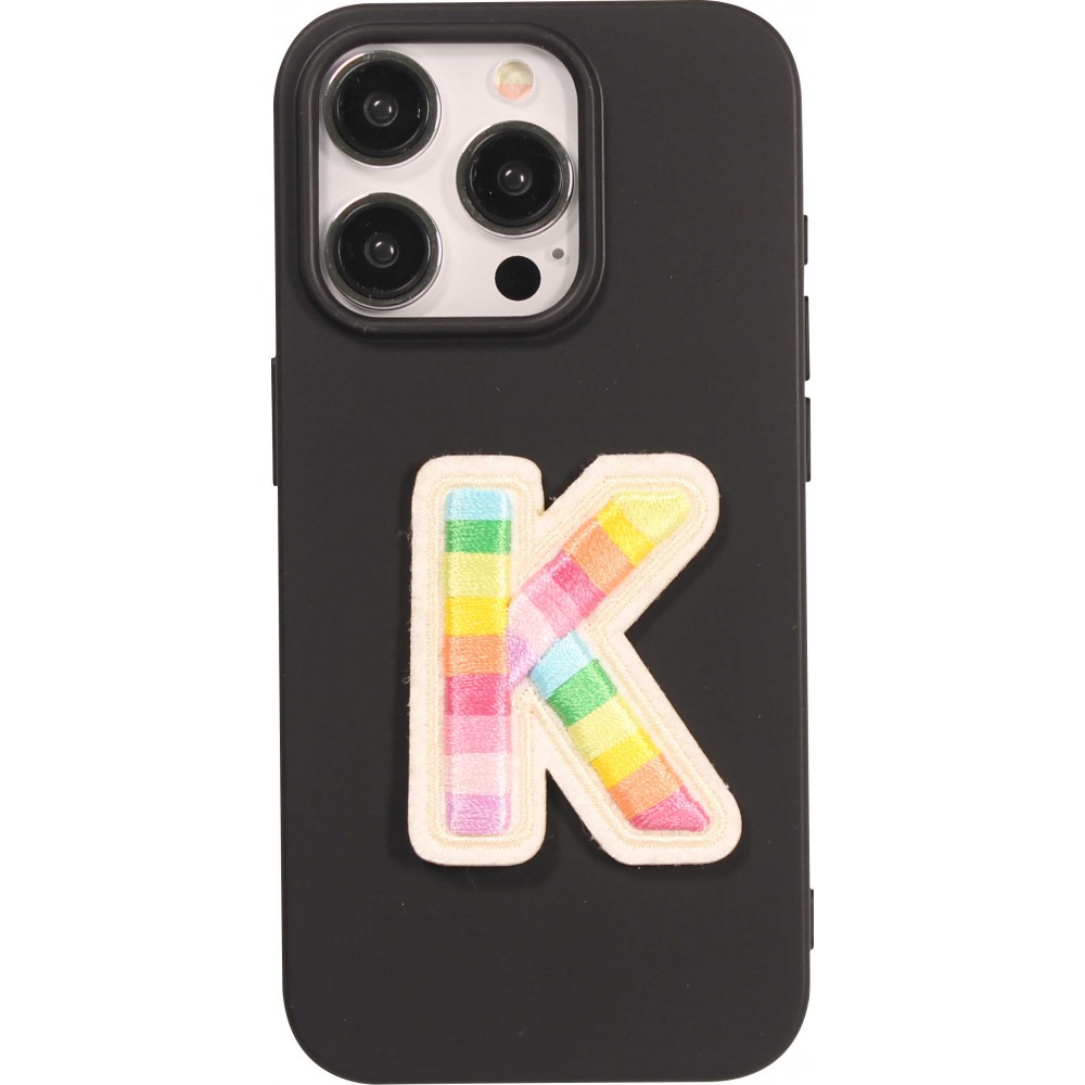 Sticker Aufkleber für Handy/Tablet/Computer 3D gestickt - Lettre K