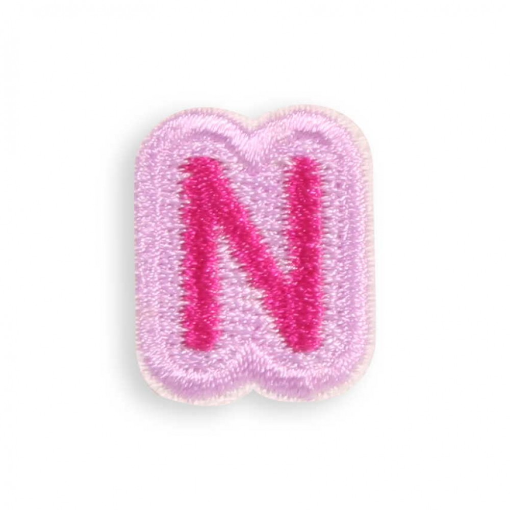 Sticker Aufkleber für Handy/Tablet/Computer 3D gestickt - Mini Lettre N